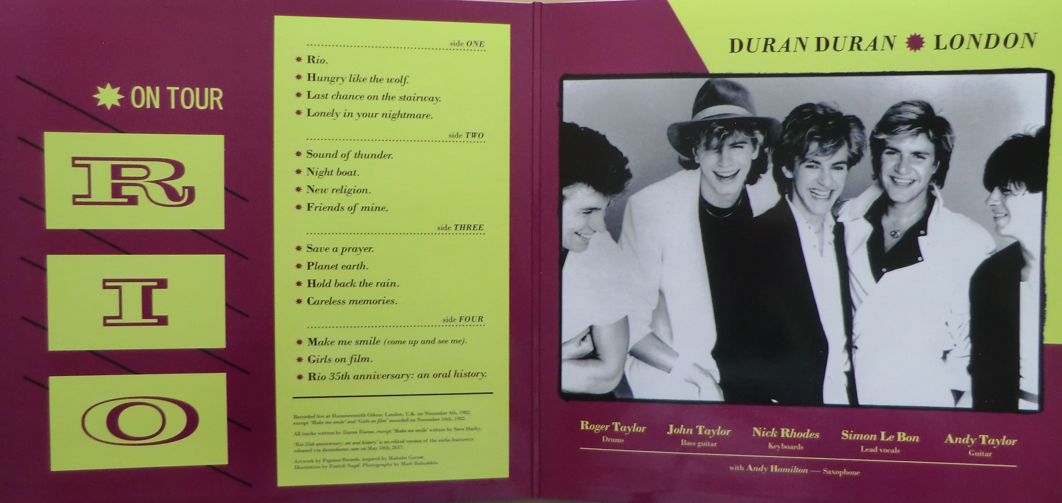 London 1982 (EU  PRDD079  2lp in gatefold sleeve, includes fold-out in